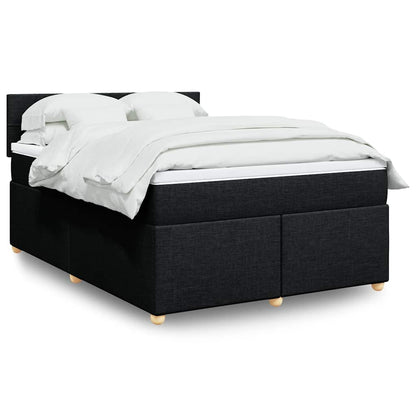 Giroletto a Molle con Materasso Nero 140x190 cm in Tessuto | homemem39