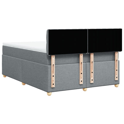 Giroletto a Molle con Materasso Grigio Chiaro 140x190cm Tessuto | homemem39