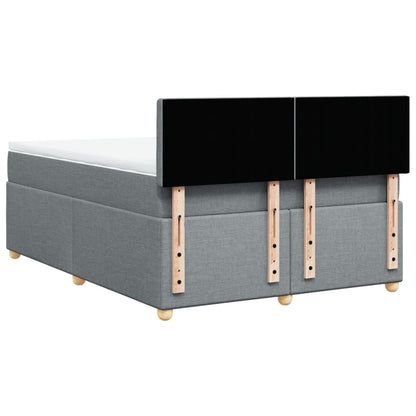 Giroletto a Molle con Materasso Grigio Chiaro 140x190cm Tessuto | homemem39