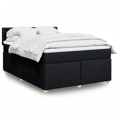 Giroletto a Molle con Materasso Nero 140x190 cm in Tessuto | homemem39