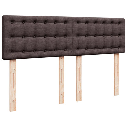 Giroletto a Molle con Materasso Marrone Scuro 140x190cm Tessuto | homemem39