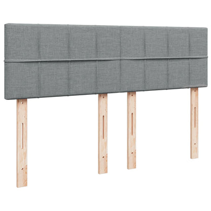 Giroletto a Molle con Materasso Grigio Chiaro 140x200cm Tessuto | homemem39