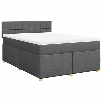 Giroletto a Molle con Materasso Grigio Scuro 140x200cm Tessuto | homemem39