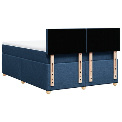 Giroletto a Molle con Materasso Blu 140x200 cm in Tessuto | homemem39