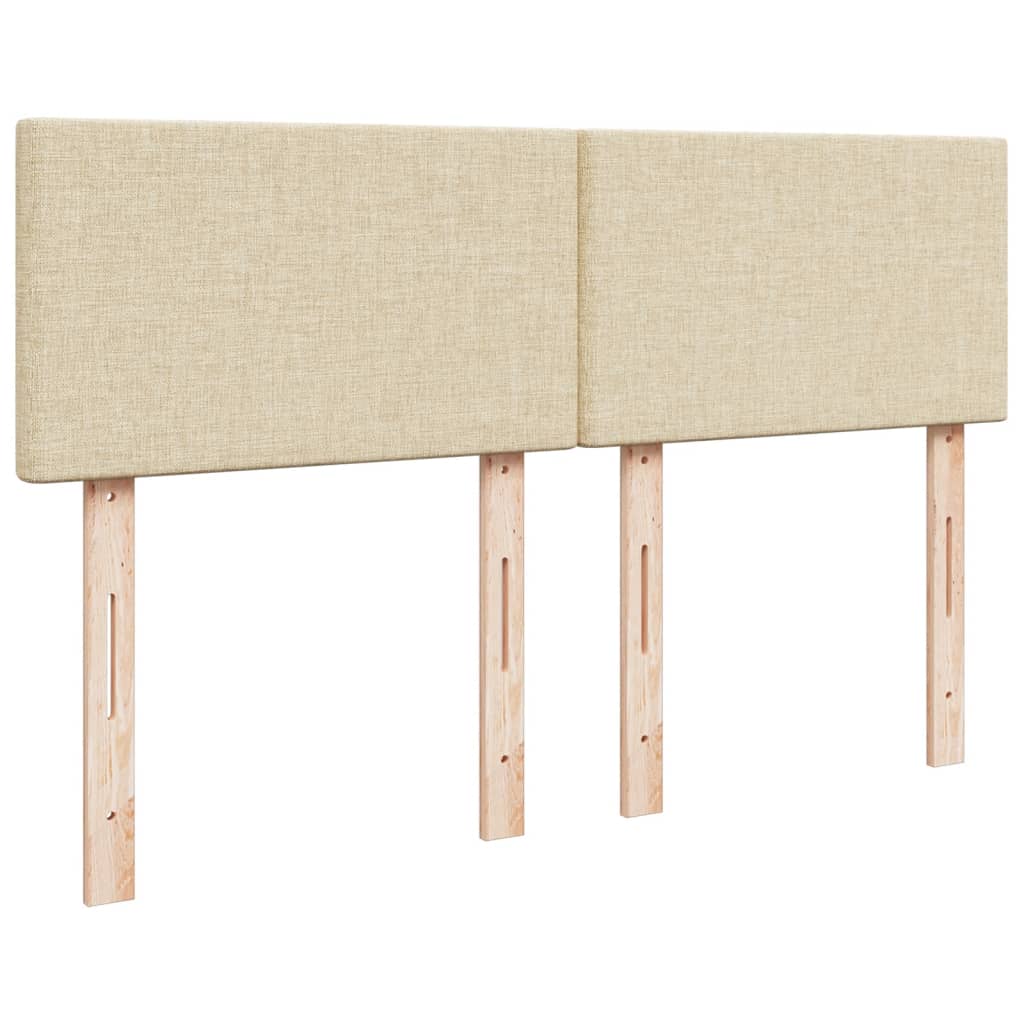 Giroletto a Molle con Materasso Crema 160x200 cm in Tessuto - homemem39