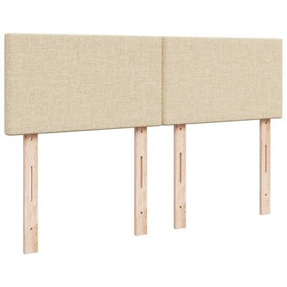 Giroletto a Molle con Materasso Crema 160x200 cm in Tessuto - homemem39