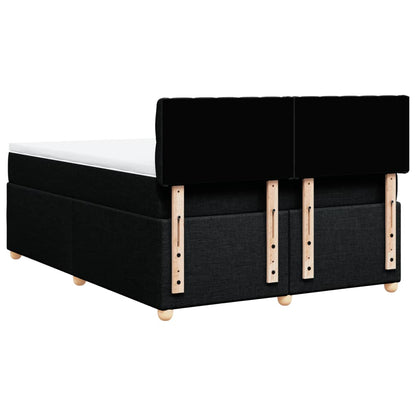 Giroletto a Molle con Materasso Nero 160x200 cm in Tessuto | homemem39