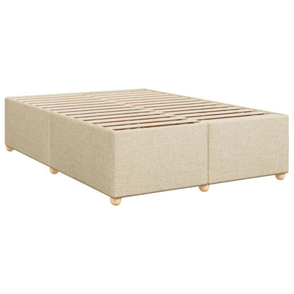 Giroletto a Molle con Materasso Crema 160x200 cm in Tessuto | homemem39