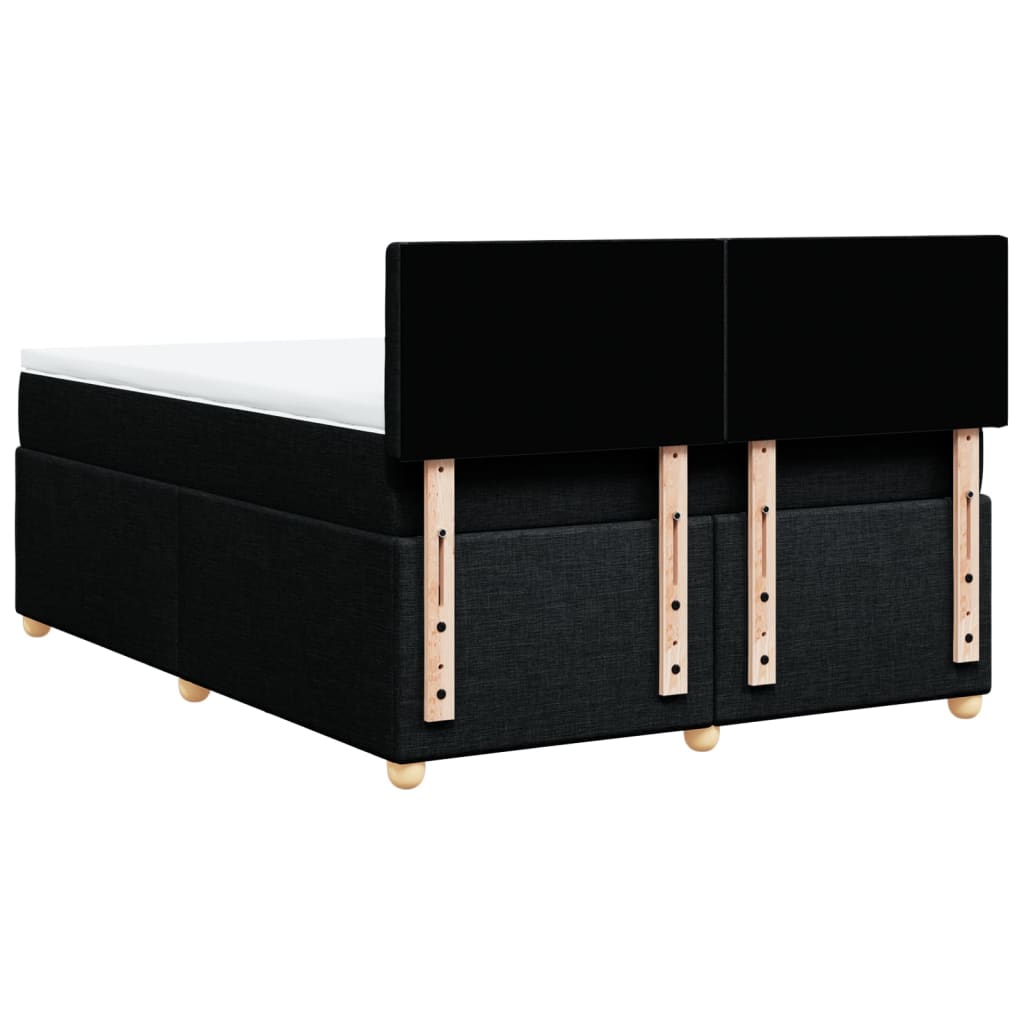 Giroletto a Molle con Materasso Nero 160x200 cm in Tessuto | homemem39
