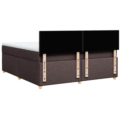 Giroletto a Molle con Materasso Marrone Scuro 180x200cm Tessuto | homemem39