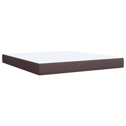 Giroletto a Molle con Materasso Marrone Scuro 180x200cm Tessuto | homemem39