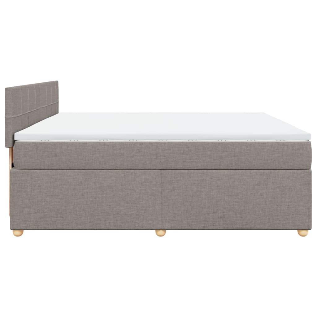 Giroletto a Molle con Materasso Tortora 180x200 cm in Tessuto | homemem39