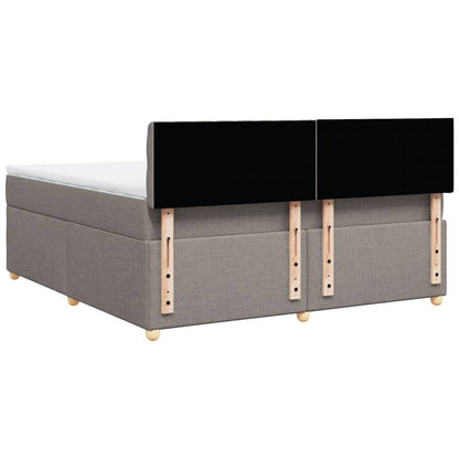 Giroletto a Molle con Materasso Tortora 180x200 cm in Tessuto