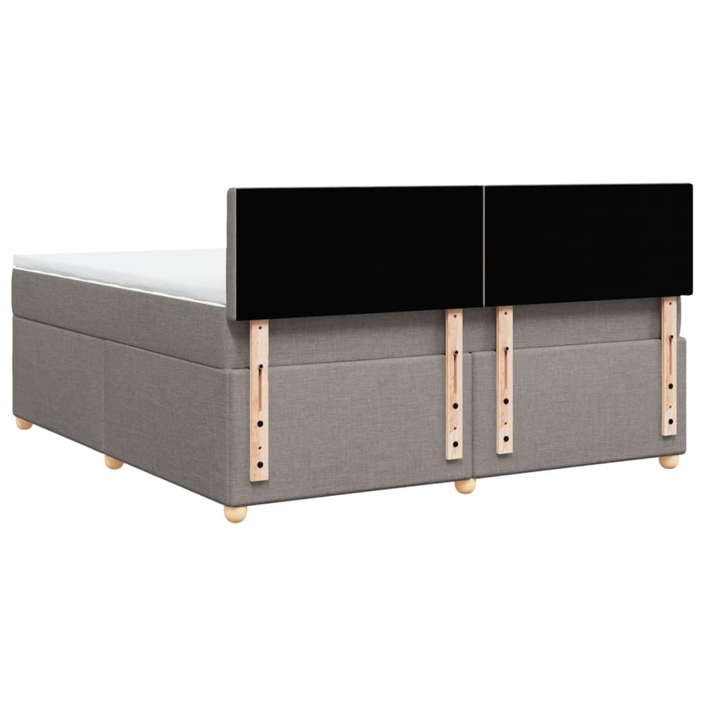 Giroletto a Molle con Materasso Tortora 180x200 cm in Tessuto | homemem39