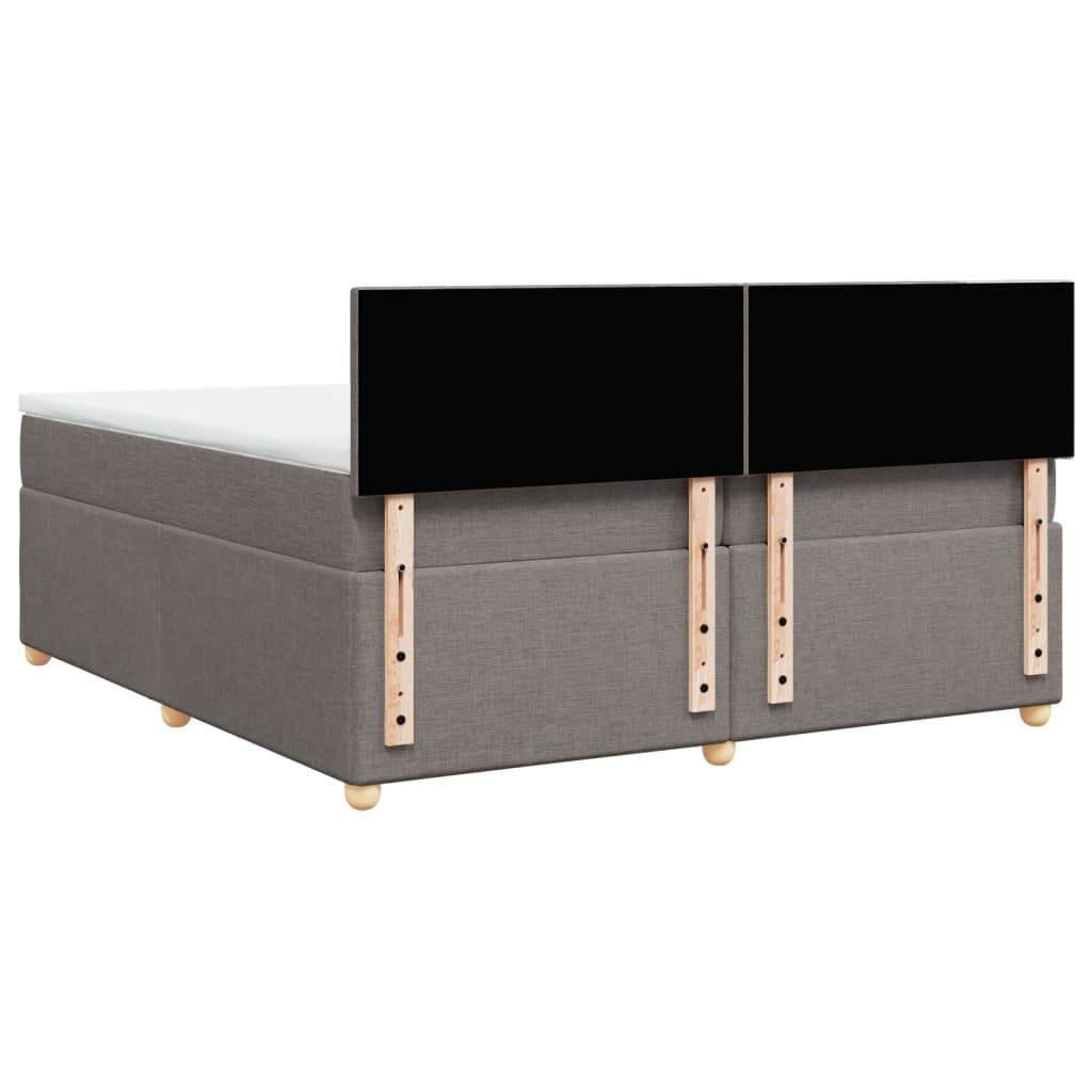 Giroletto a Molle con Materasso Tortora 200x200 cm in Tessuto | homemem39
