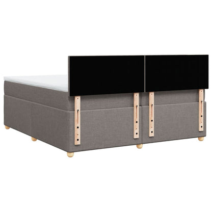 Giroletto a Molle con Materasso Tortora 200x200 cm in Tessuto | homemem39
