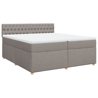 Giroletto a Molle con Materasso Tortora 200x200 cm in Tessuto | homemem39