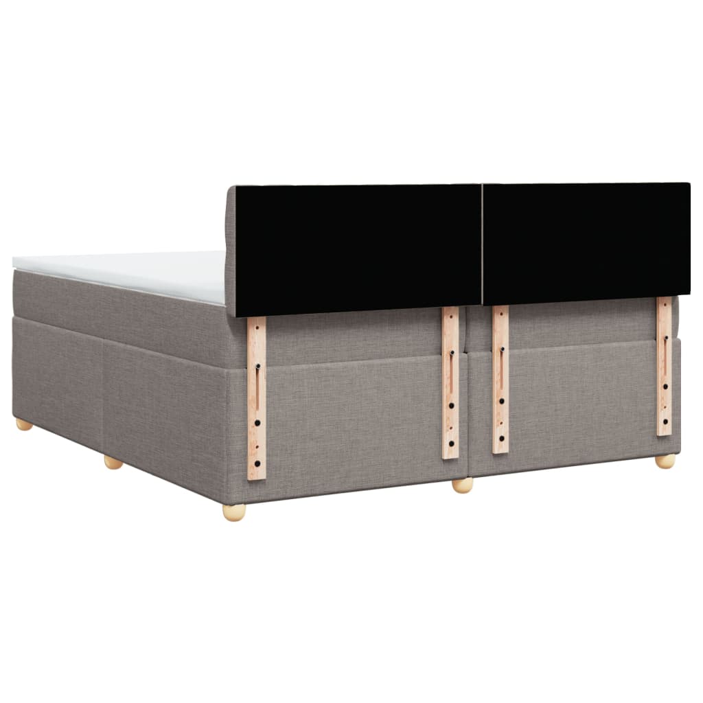 Giroletto a Molle con Materasso Tortora 200x200 cm in Tessuto | homemem39