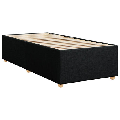 Letto a Molle con Materasso Nero Singolo in Tessuto | homemem39