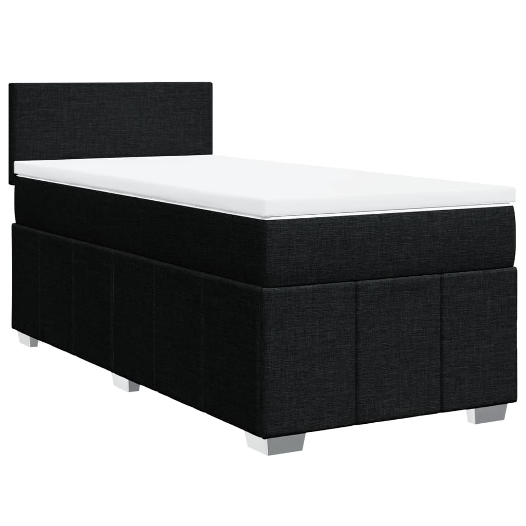 Giroletto a Molle con Materasso Nero 80x200 cm inTessuto | homemem39