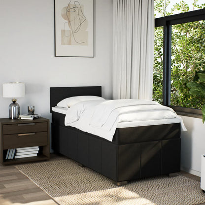 Giroletto a Molle con Materasso Nero 80x200 cm inTessuto | homemem39
