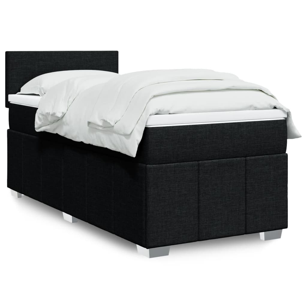 Giroletto a Molle con Materasso Nero 80x200 cm inTessuto | homemem39