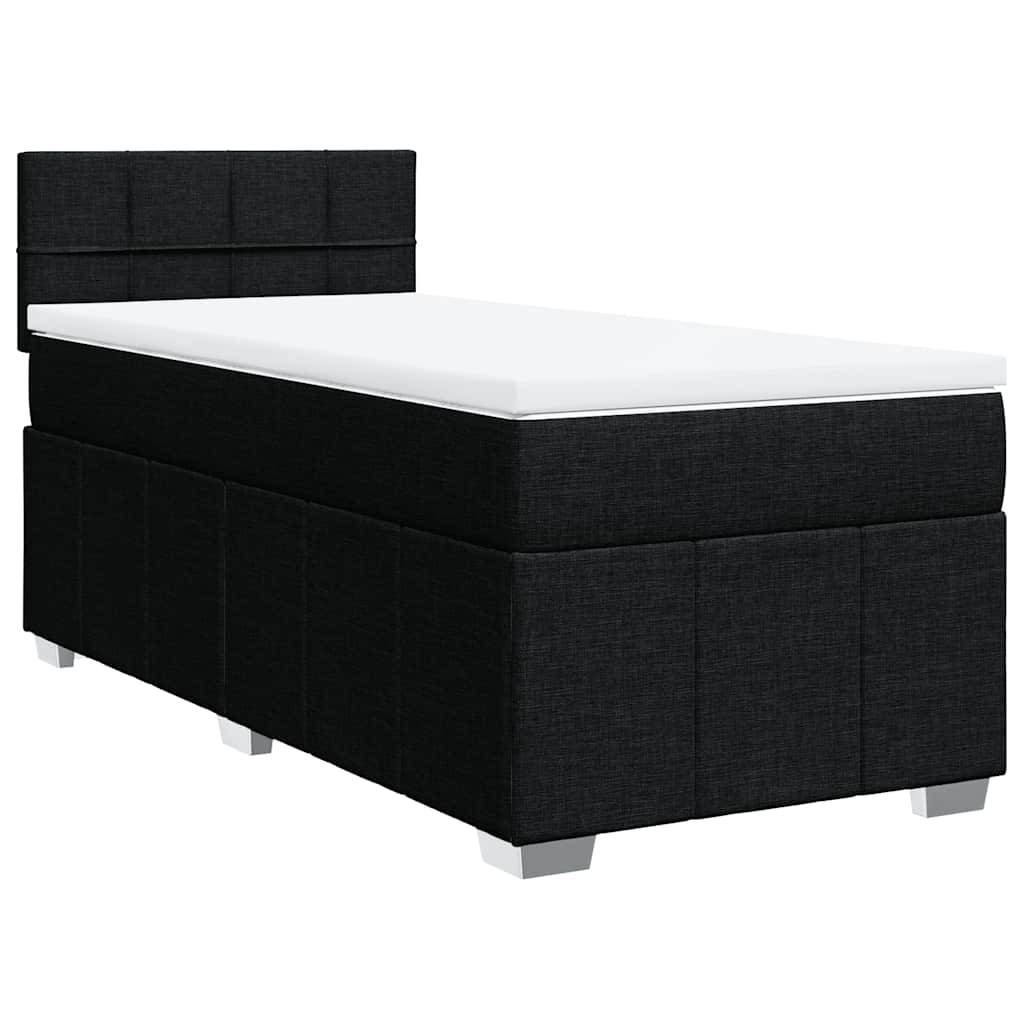 Giroletto a Molle con Materasso Nero 80x200 cm inTessuto | homemem39