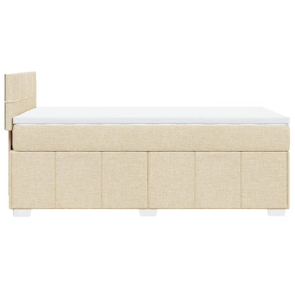 Giroletto a Molle con Materasso Crema 80x200 cm inTessuto | homemem39