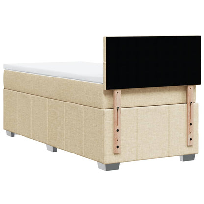 Giroletto a Molle con Materasso Crema 80x200 cm inTessuto | homemem39