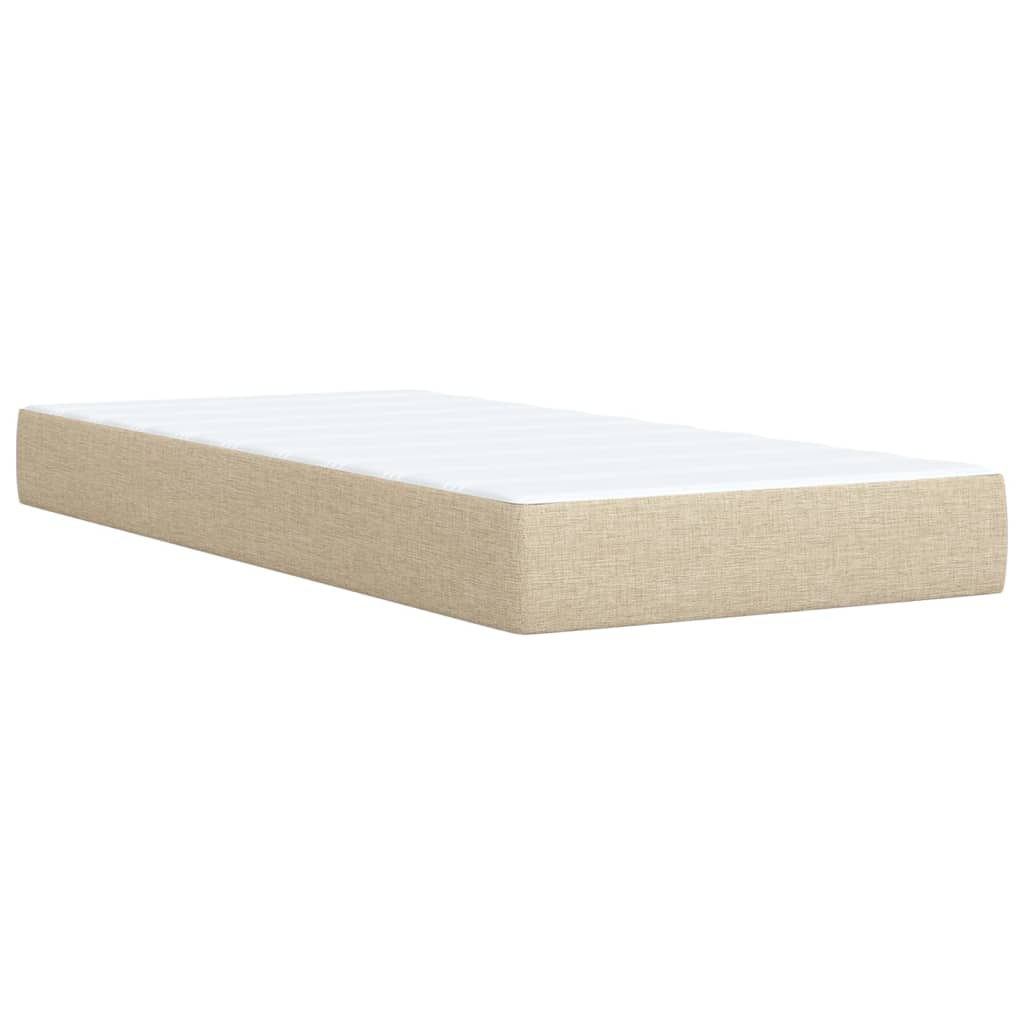 Giroletto a Molle con Materasso Crema 80x200 cm inTessuto | homemem39