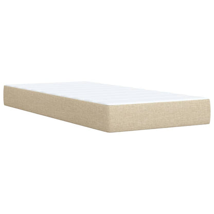 Giroletto a Molle con Materasso Crema 80x200 cm inTessuto | homemem39