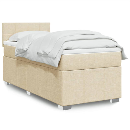 Giroletto a Molle con Materasso Crema 80x200 cm inTessuto | homemem39