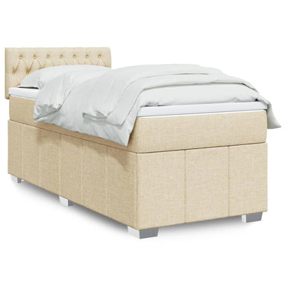 Giroletto a Molle con Materasso Crema 80x200 cm inTessuto | homemem39