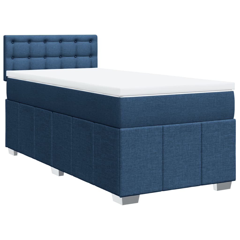 Giroletto a Molle con Materasso Blu 80x200 cm inTessuto | homemem39