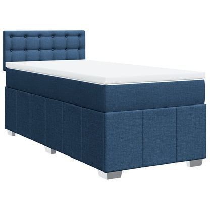 Giroletto a Molle con Materasso Blu 80x200 cm inTessuto | homemem39