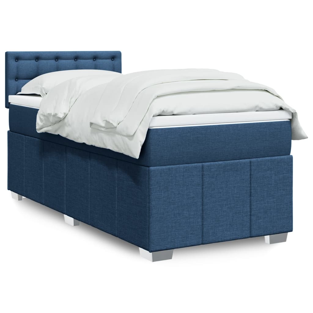 Giroletto a Molle con Materasso Blu 80x200 cm inTessuto | homemem39