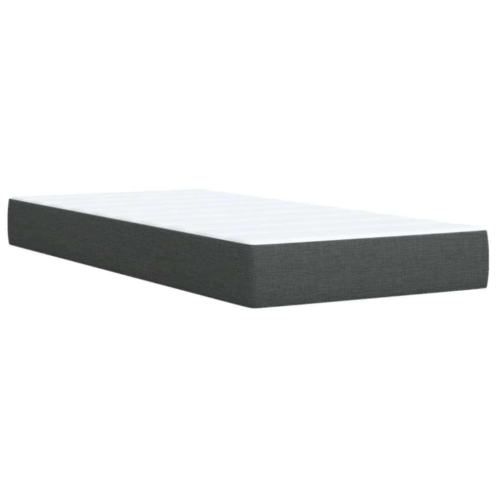 Giroletto a Molle con Materasso Grigio Scuro 90x190 cm Tessuto | homemem39