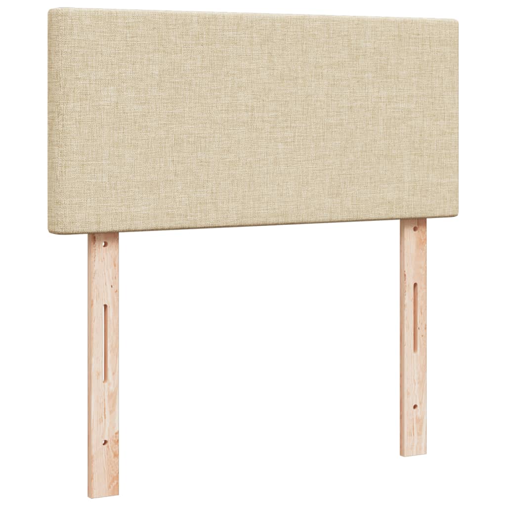 Giroletto a Molle con Materasso Crema 90x190 cm in Tessuto