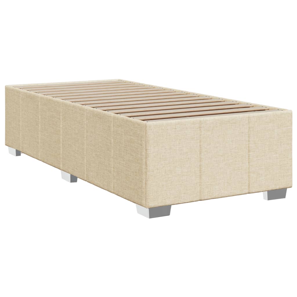 Giroletto a Molle con Materasso Crema 90x190 cm in Tessuto