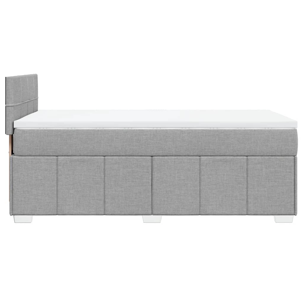 Giroletto a Molle con Materasso Grigio Chiaro 90x190 cm Tessuto | homemem39
