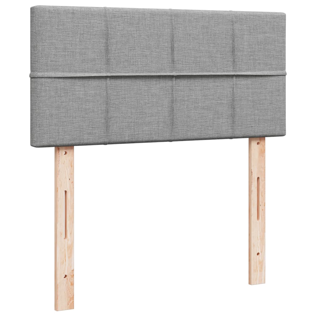 Giroletto a Molle con Materasso Grigio Chiaro 90x190 cm Tessuto | homemem39