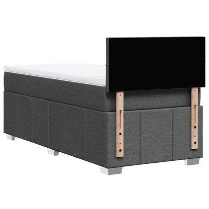 Giroletto a Molle con Materasso Grigio Scuro 90x190 cm Tessuto | homemem39