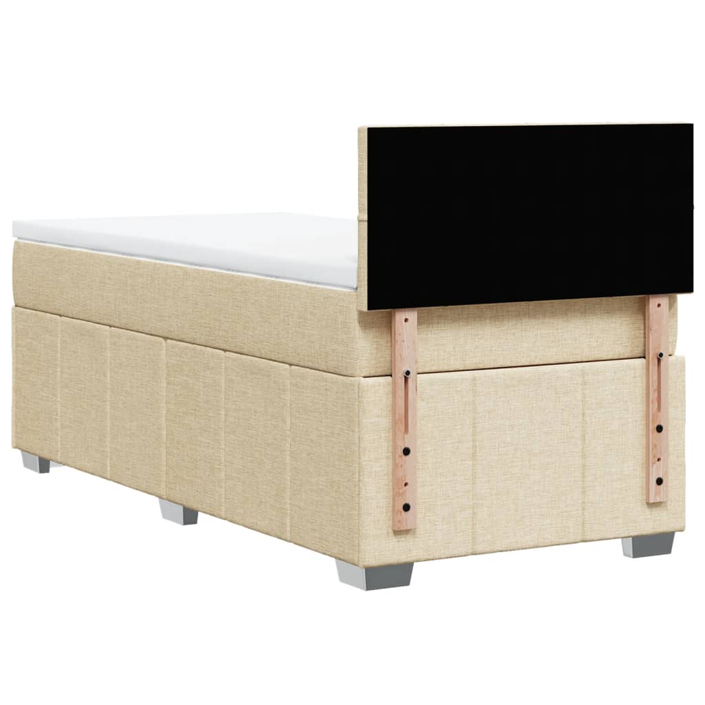 Giroletto a Molle con Materasso Crema 90x190 cm in Tessuto | homemem39