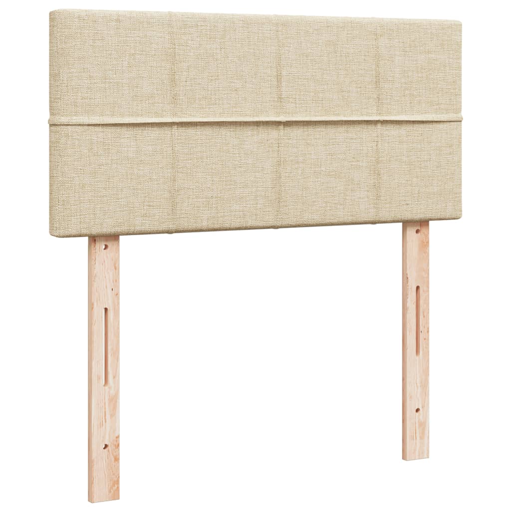 Giroletto a Molle con Materasso Crema 90x190 cm in Tessuto | homemem39