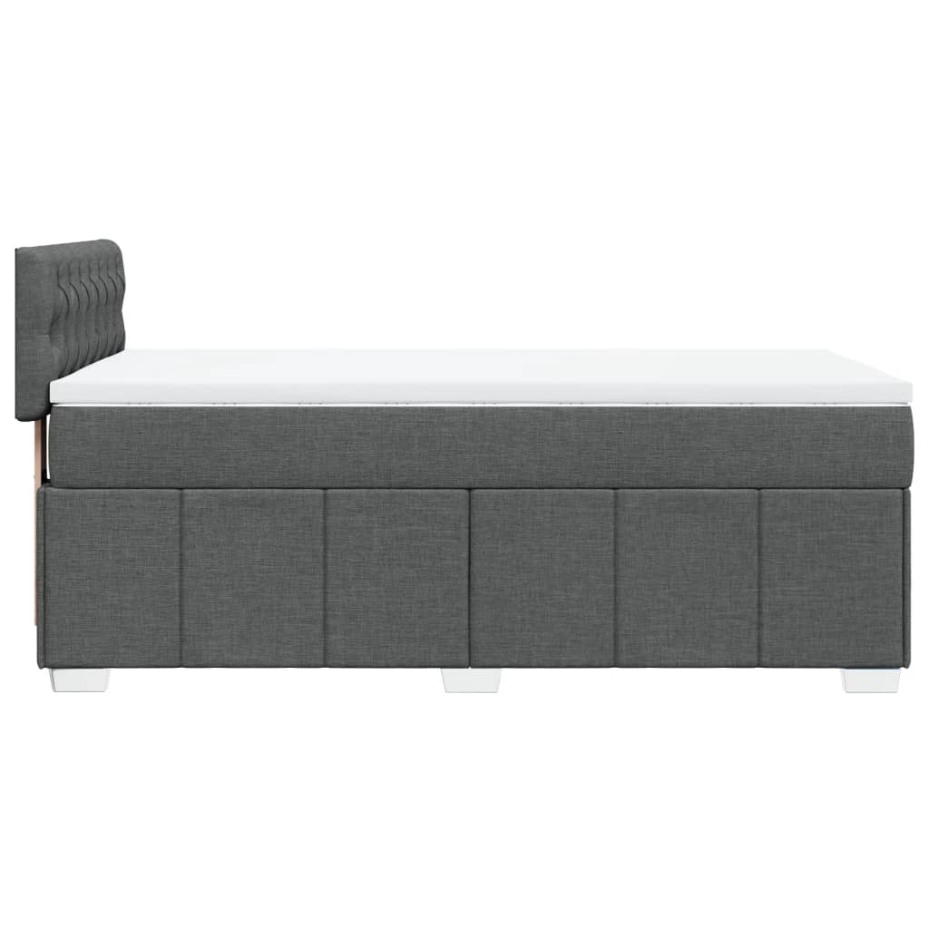Giroletto a Molle con Materasso Grigio Scuro 90x190 cm Tessuto | homemem39