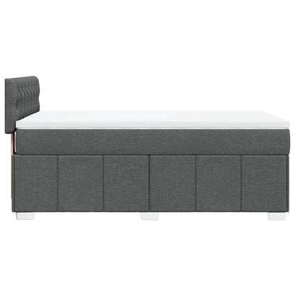Giroletto a Molle con Materasso Grigio Scuro 90x190 cm Tessuto | homemem39