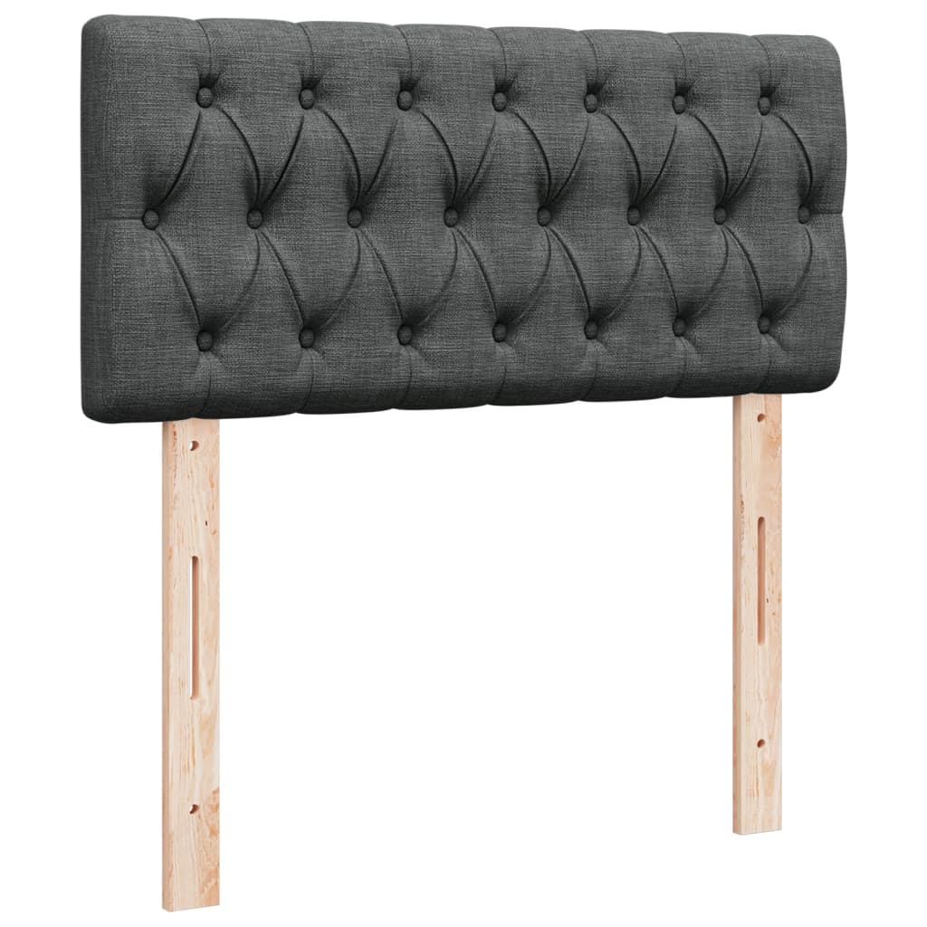 Giroletto a Molle con Materasso Grigio Scuro 90x190 cm Tessuto | homemem39