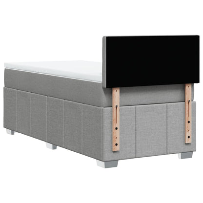 Giroletto a Molle con Materasso Grigio Chiaro 90x190 cm Tessuto | homemem39