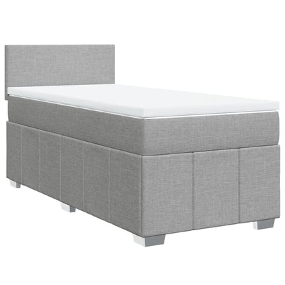 Giroletto a Molle con Materasso Grigio Chiaro 90x200 cm Tessuto | homemem39