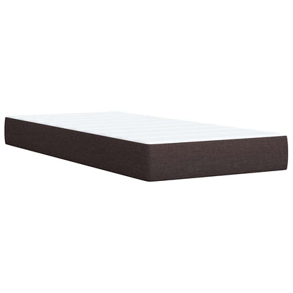 Giroletto a Molle con Materasso Marrone Scuro 90x200 cm Tessuto | homemem39